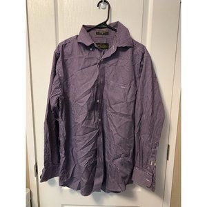 NWOT ORVIS SIGNATURE MEN'S 100% COTTON BUTTON UP SHIRT~ SIZE MEDIUM PURPLE J181